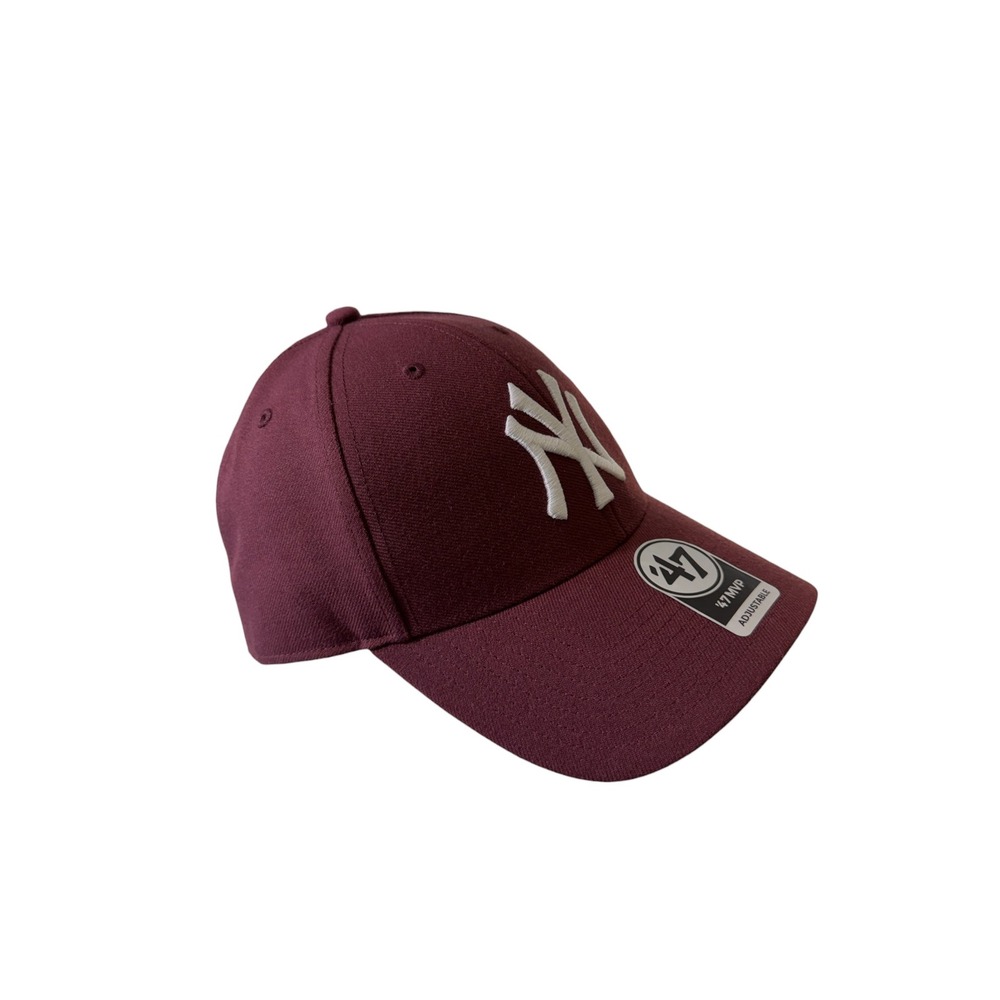 47 Brand Maroon NY Yankees Solid Baseball Cap, OS